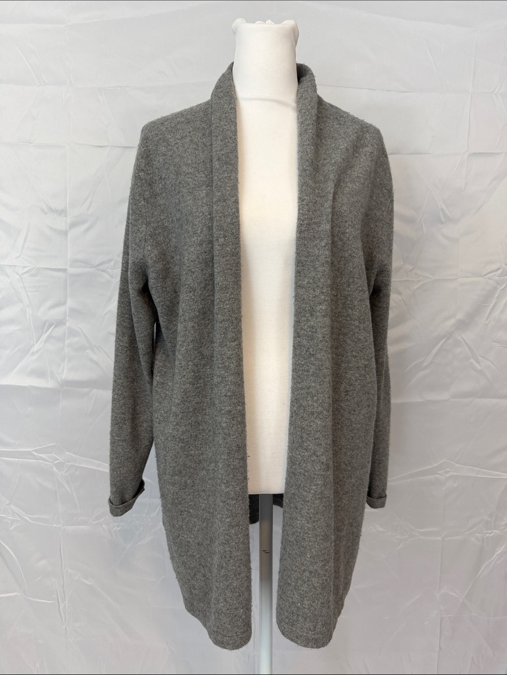 J.Jill Cashmere Cardigan Sweater Women’s Gray Open Front